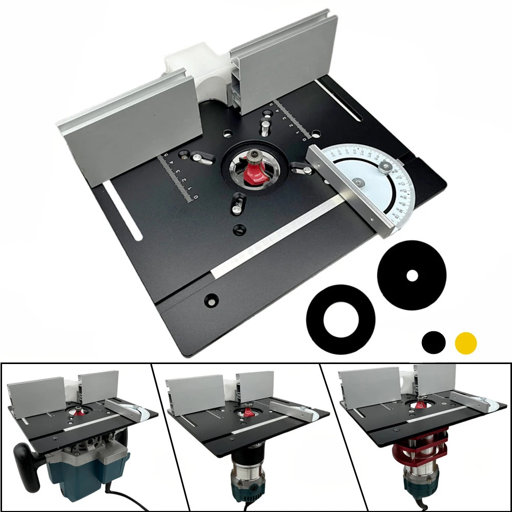 Auxiliary Tool Woodworking Benches Router Table Insert Plate Aluminum Alloy Wood Milling Flip Board Trimming Machine Engraving