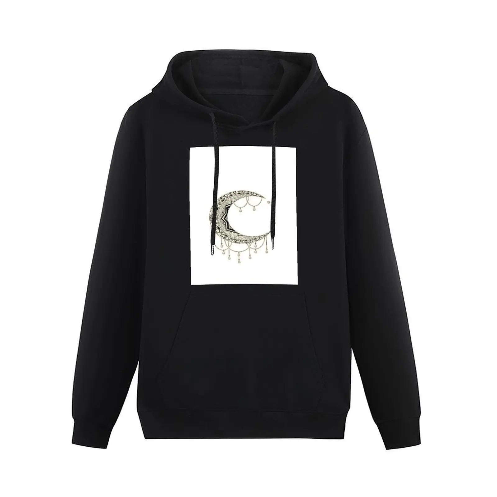 Henna Moon Pullover Hoodie mens clothing anime clothing men's sweat-shirt korean clothes graphic hoodies