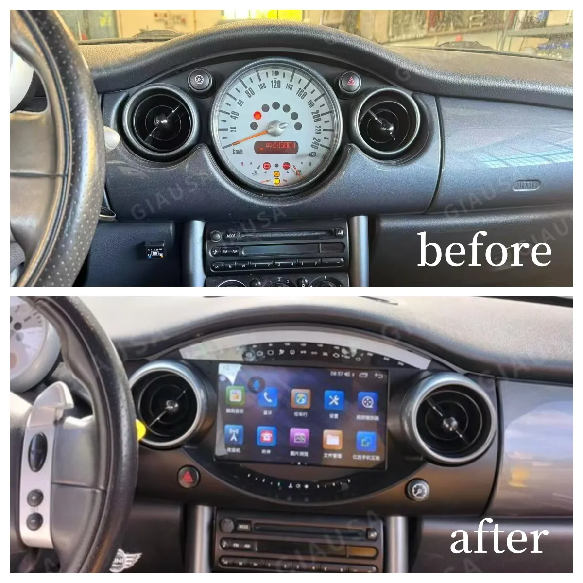 9 Inch Android 12 For BMW Mini Cooper R50 R52 R53 2000 - 2007 Car Radio RDS Stereo DSP Wireless Carplay Auto Player Multimedia