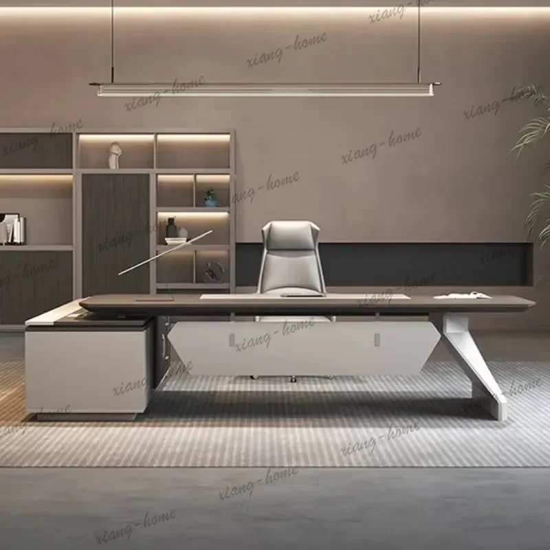 LJY Gaming Base Computer Table Home Drawer Modern Executive Study Computer Desks Storage Writing Escritorio Oficina Furniture