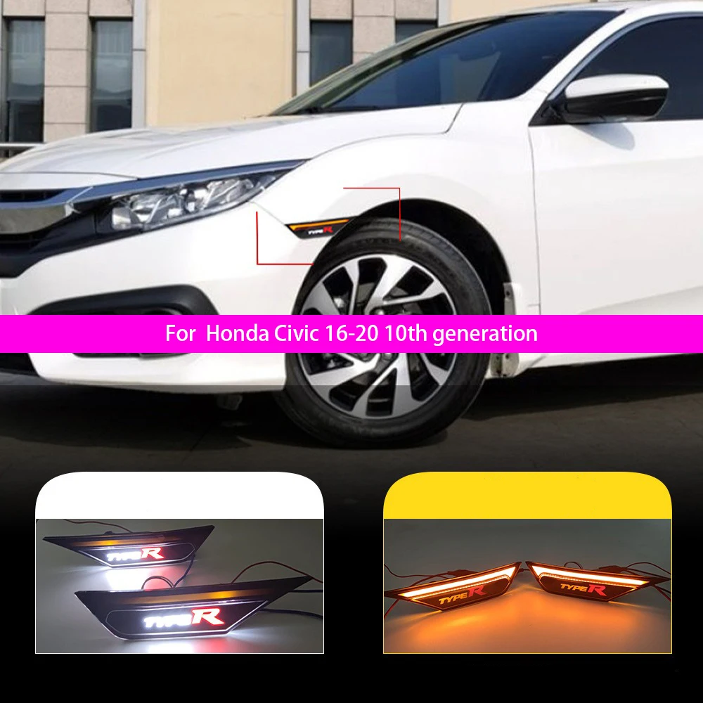 

Compatible with Honda Civic 2016-2020 Tenth Gen Fender Turn Signal Light | Sidemarker Light | DRL (Daytime Running Light)