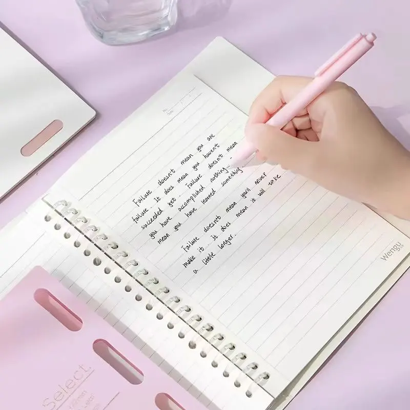 

A5 Ring Binder Notebook Loose-Leaf Business Office Cover Notepad 60Sheets Inner Page Diary Planner Office Stationery Supplie