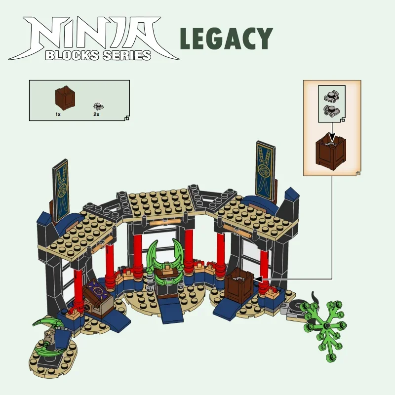 แว่นสายตาสีทองสำหรับเด็ก Ninja 4 Series328pcs toumament ขององค์ประกอบบล็อกตัวต่ออิฐลอยด์ eyezor 7รูปสำหรับเด็กของขวัญทางเทคนิคคริสต์มาส