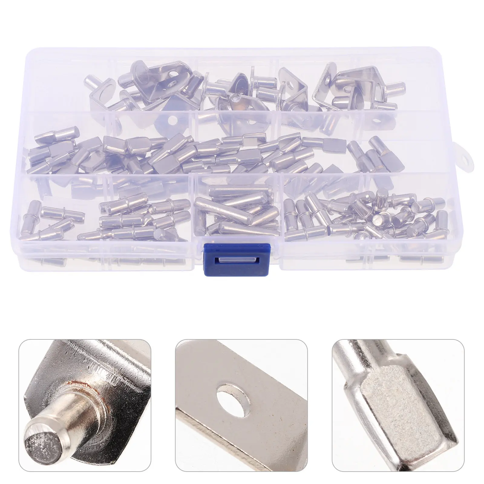 1Set Corrosion Resistant Metal Shelf Pins for Cabinets Bookshelves Display Cases Furniture Wardrobes Closets Cupboards Shelf