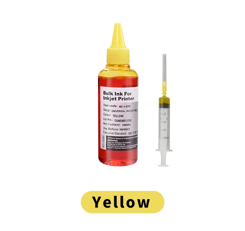 100ml Printer Dye Ink For HP 61 60 62 63 564 711 920 901 902 932 933 934 940 950 951 952 970 971 printers CISS Refill Cartridge