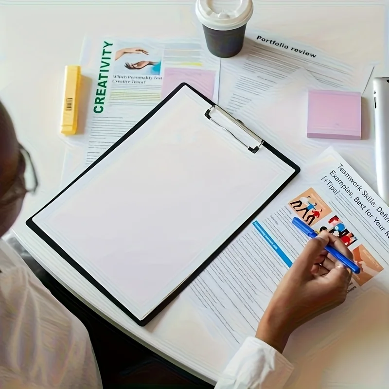 

Папка с зажимом 1 шт. с металлическим зажимом, подходит для записей, документов и рисунков