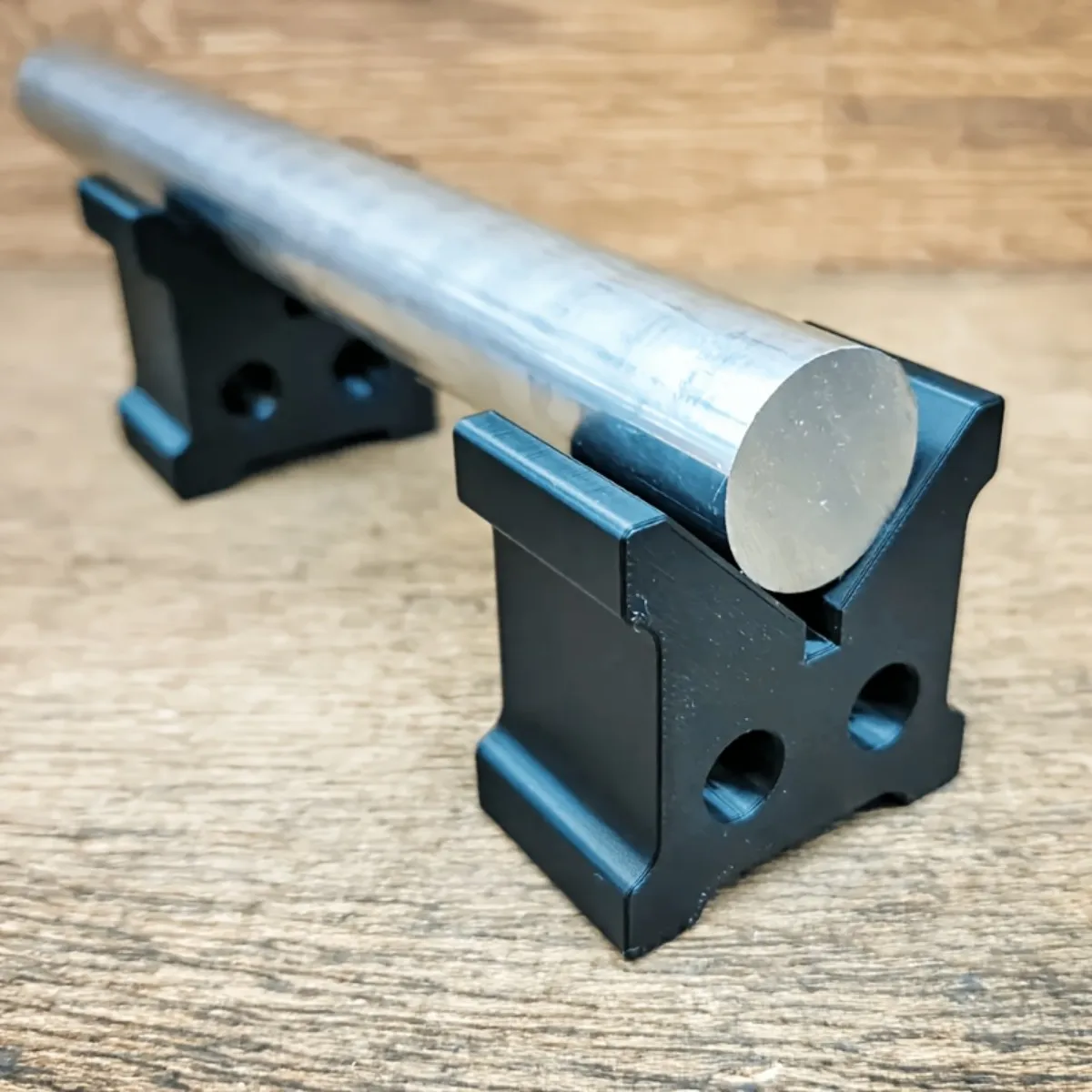 2pcs Black V-Shaped Cylindrical Support Blocks, 90° Round Bar V-Shaped Fixture Lathe Machining Positioning Bracket