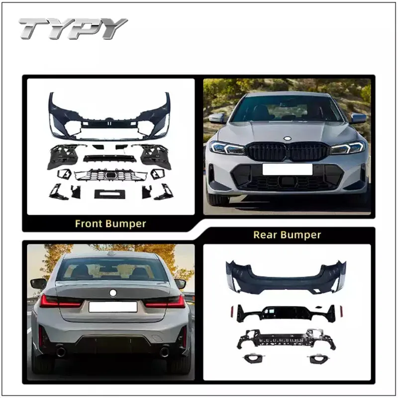 Car 3 Series G20 2019-2021 Upgrade 2023 Year 3 Series Body Kit Bumper Front Grille With Head Light For BMW 3 Series G20