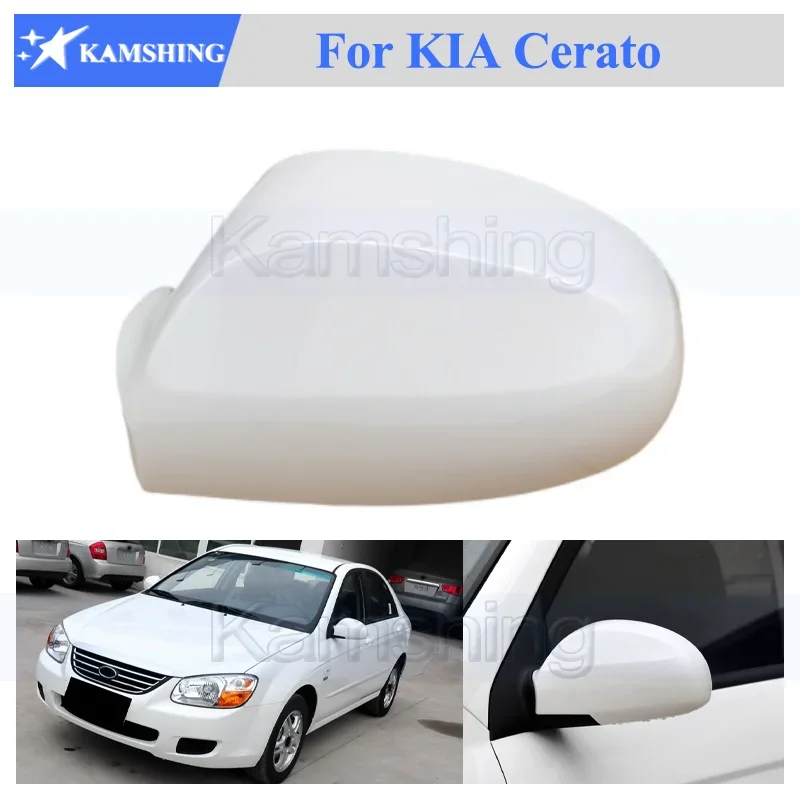 Kamshing Side Rear View mirror Cover For KIA Cerato 2006 - 2012 Rearview mirror Lid Housing Hood shell cap without light hole