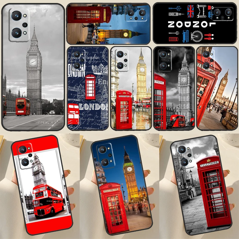 Лондонский автобус Англия Биг Бен для Realme C33 C55 C35 C31 C30 C21Y GT Neo 5 10 Pro Plus OnePlus 11 Nord CE 2 3 Lite чехол