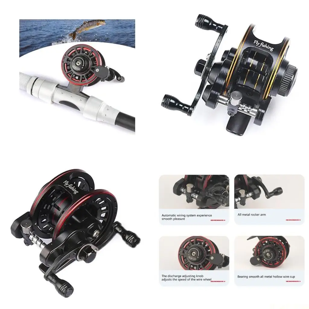 

M5TC нахлыстовое рыболовное колесо, уличная леска, барабанное колесо, соленая вода, пресная вода, звуковые ручные катушки, для