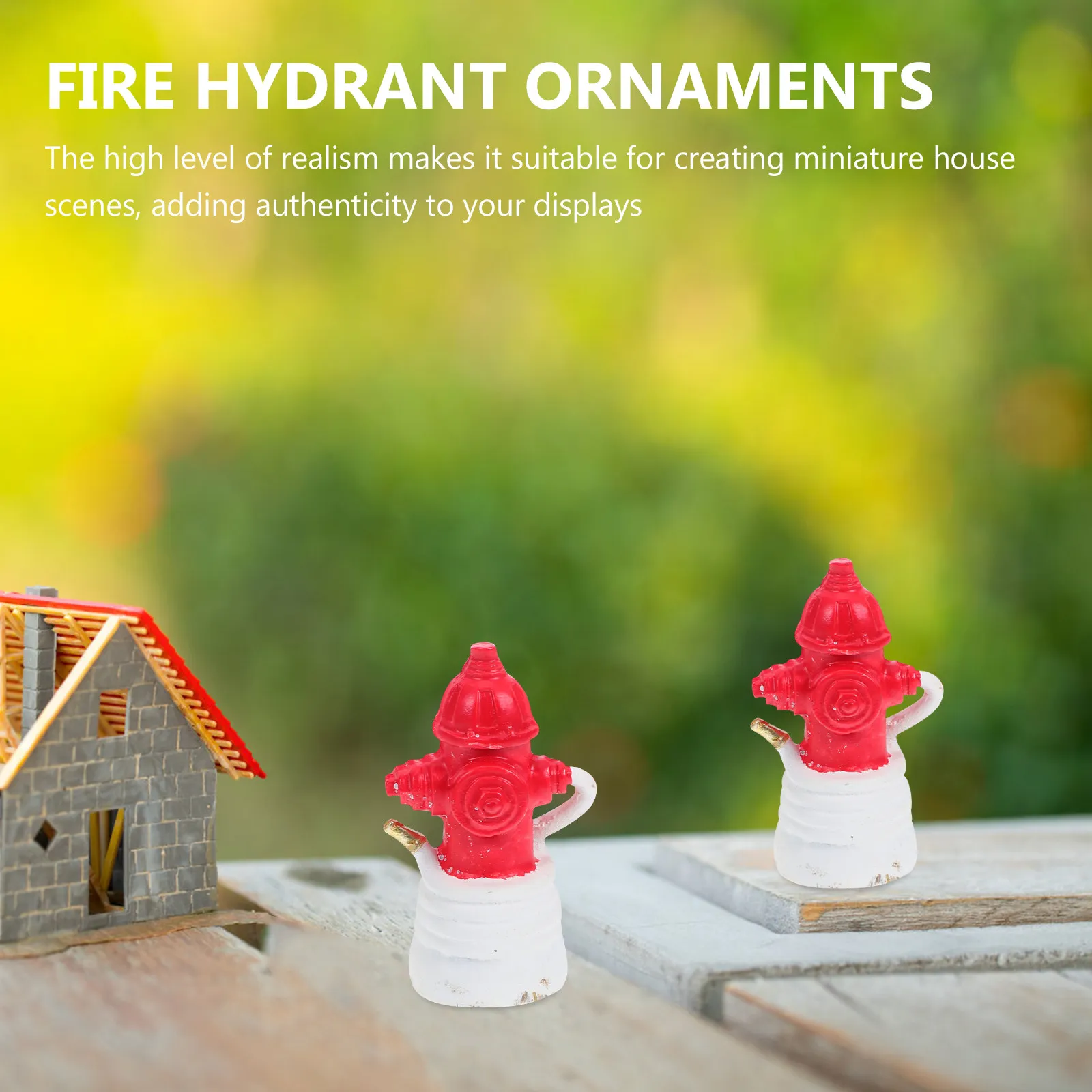 

Набор из 3 миниатюрных пожарных гидрантов: декоративные элементы из смолы для песочниц, бонсай, террариумов, садов, уличных и комнатных композиций, а также для настольного декора
