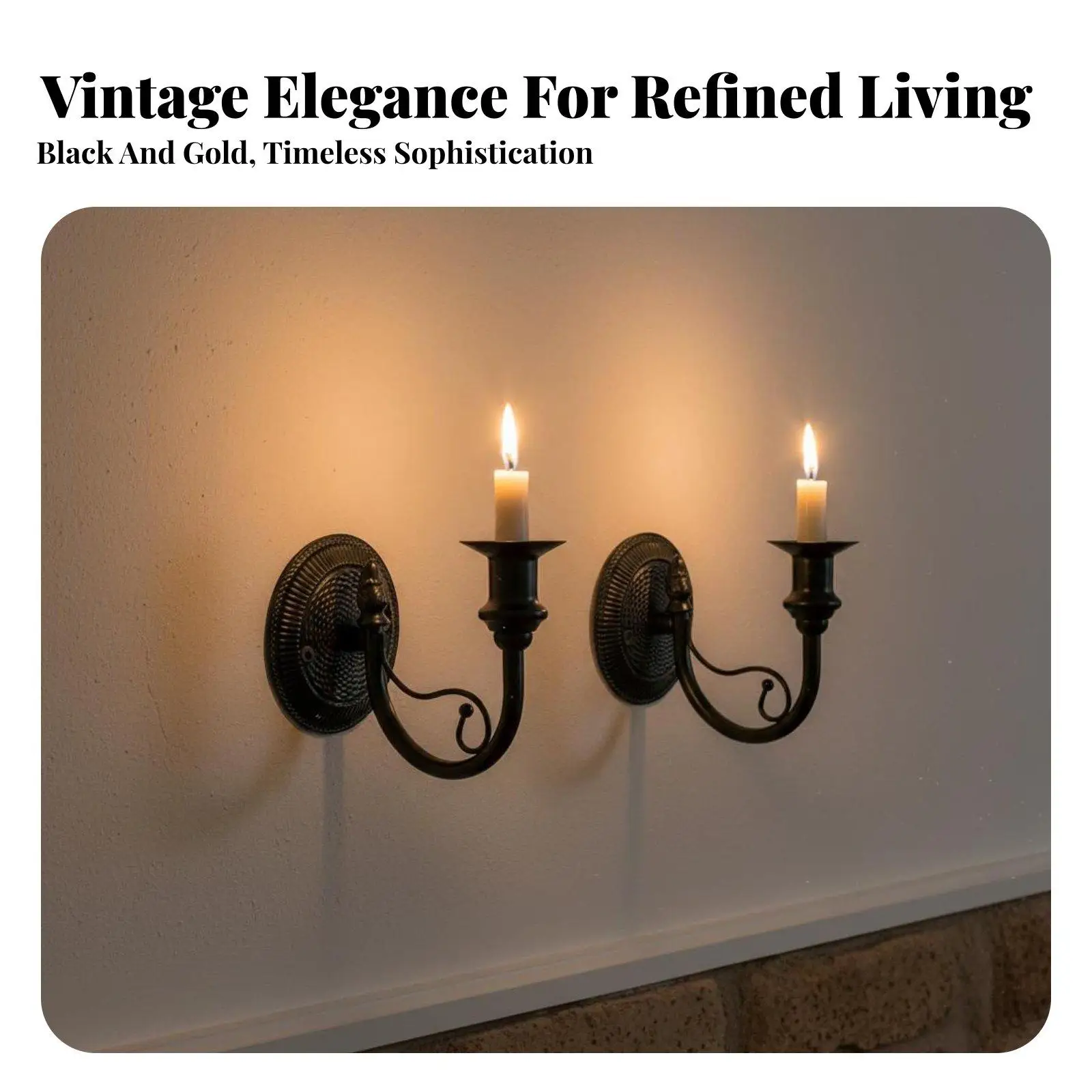 Iron Wall Sconce Hammered Texture Candle Stick Holder Classic Decorative Candlestick for House Decoration