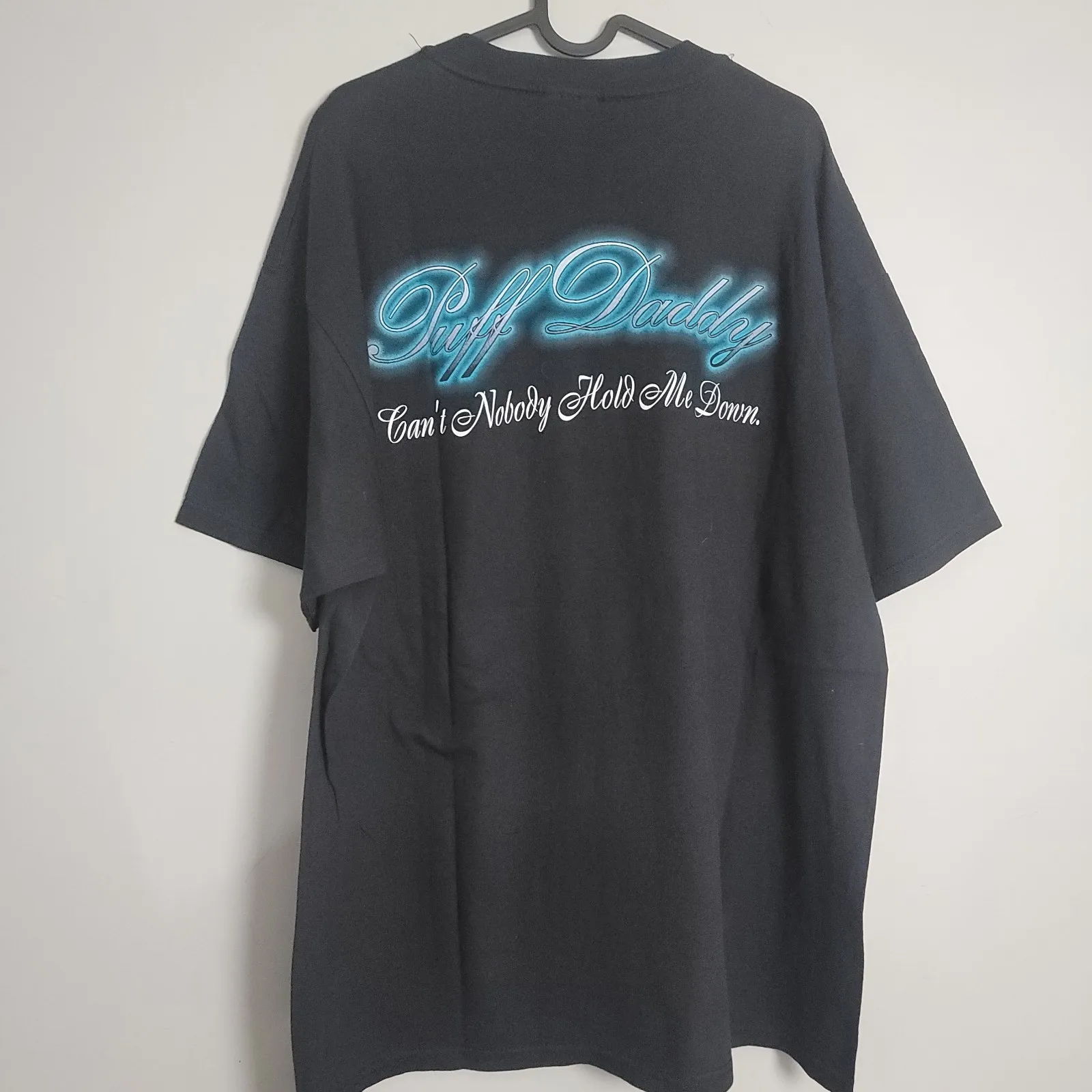 تي شيرت Vtg 90s Puff Daddy Diddy Can Nobody Hold Me Down Rap تي شيرت برسومات عتيقة للجنسين