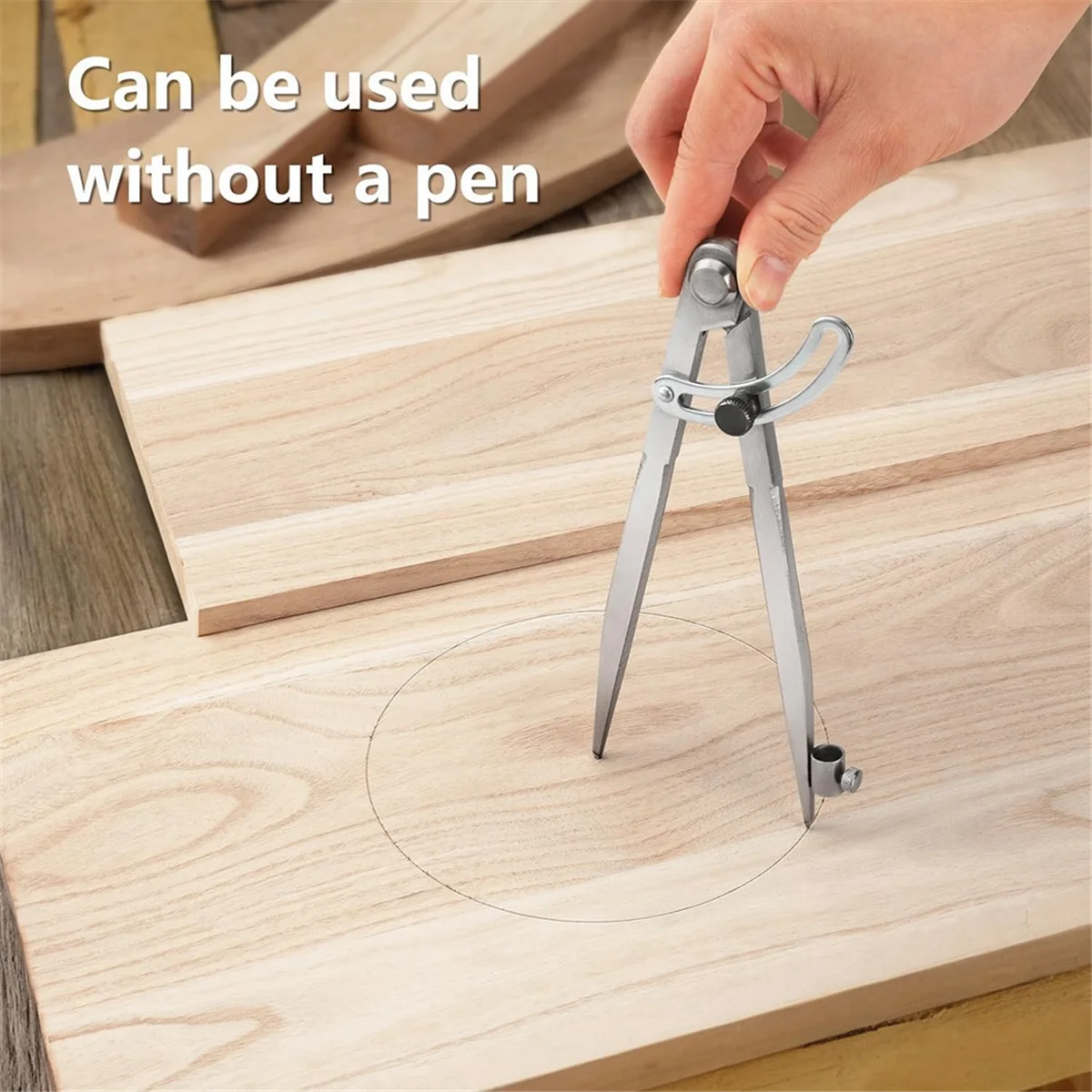 أداة هندسية بوصلة النجارة A002 - بوصلة صياغة قفل احترافية مع حامل قلم رصاص 300 مم