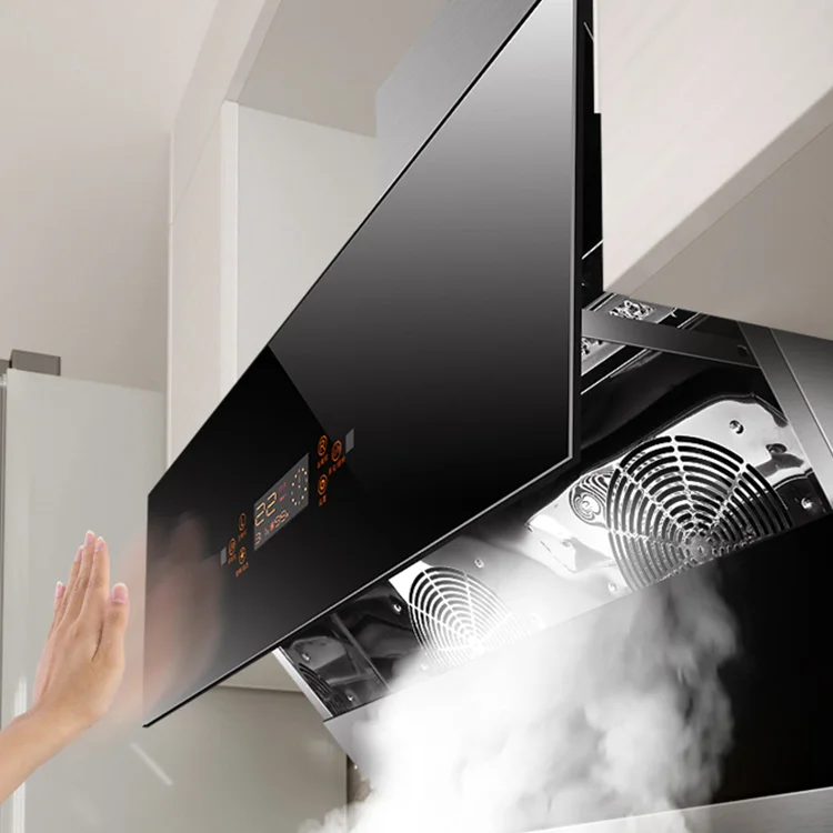 

Household Range Hood Kitchen Wall Mounted Side Suction Dual Motor Range Hood