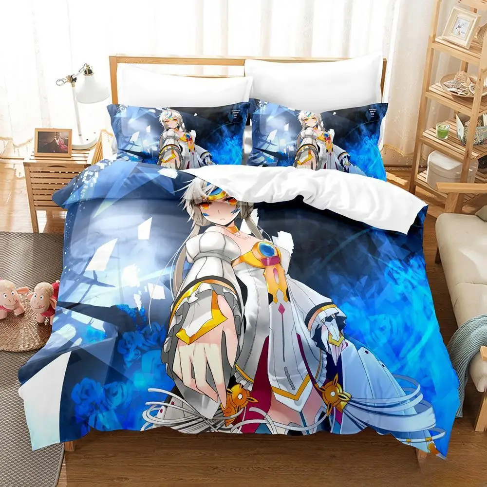 

3D Print Anime Game Elsword Bedding Set Single Twin Full Queen King Size Bed Set Adult Kid Bedroom Duvet cover Sets Anime Bed