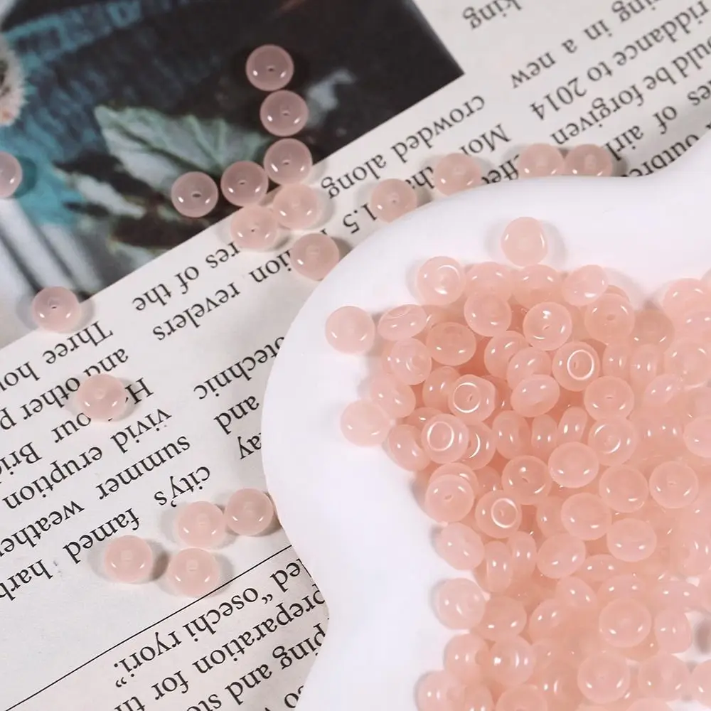 

105Pcs 3x6mm Flat Round Beads Multi-clolor Mixed Color DIY Jewelry Beads Opaque Smooth Glass Crystal Beads Mobile Phone Chain