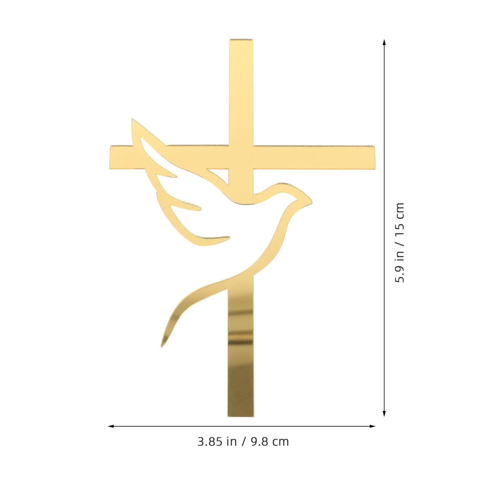 

3Pcs Acrylic Cross Cake Cross Decor Party Inserted Decoration Baptism Wedding Dessert Cake Toppers Wedding Party Props