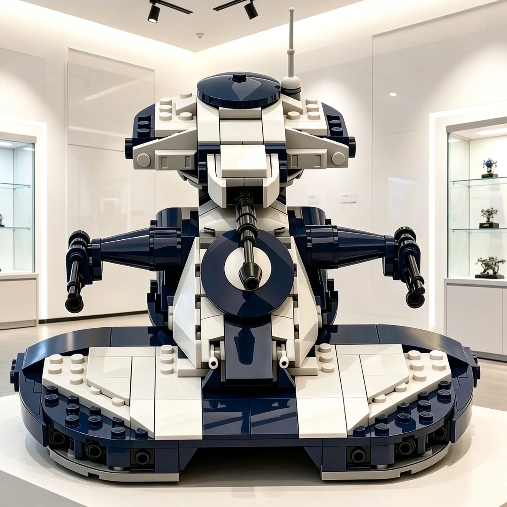 MOC Sci-Fi Luftkissen-Angriffspanzer DIY-Bausatz, Puzzle-Modelle, Kinderspielzeug und Sammlerstück für Enthusiasten.