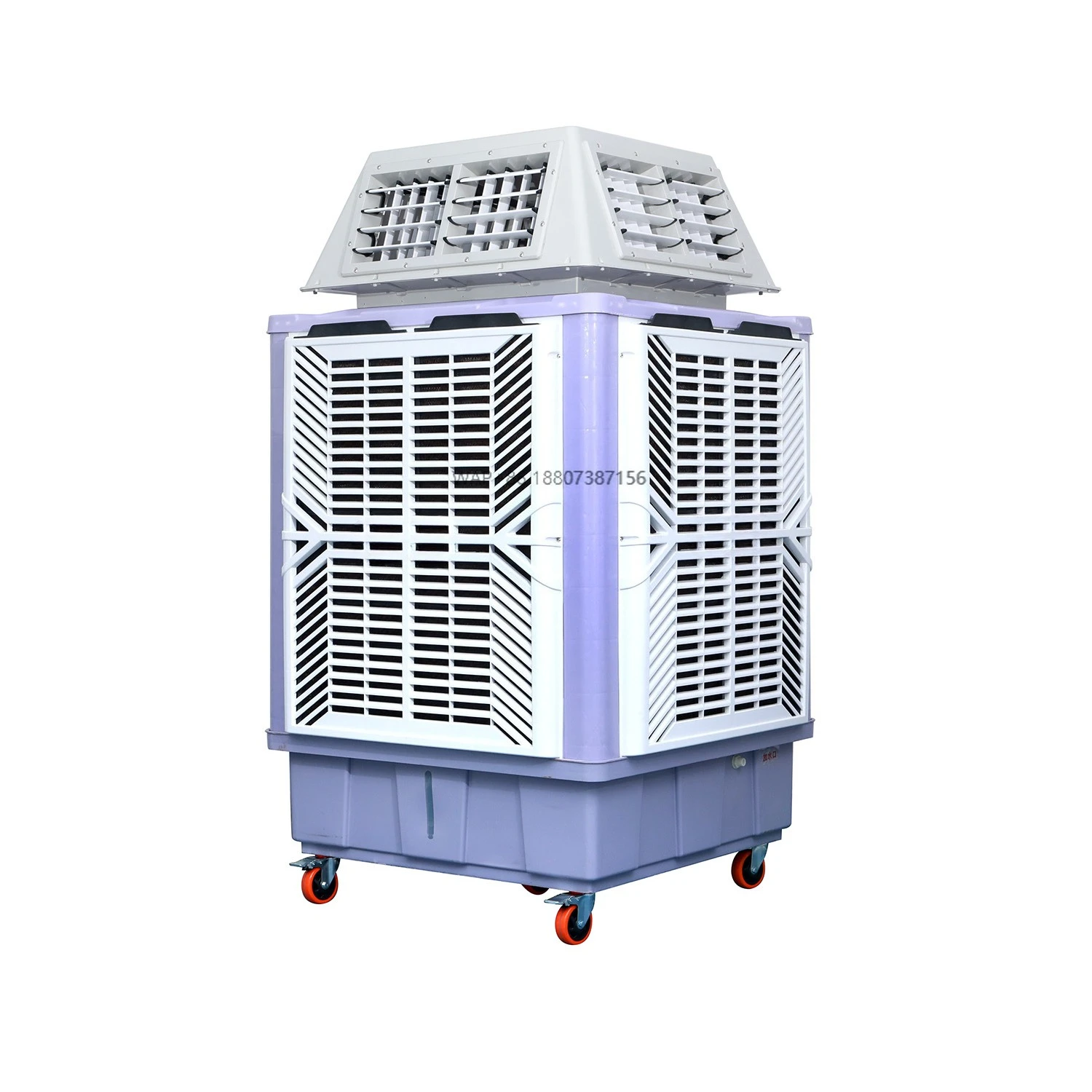 Outdoor Floor Standing 4 Side Air Outlet Evaporative Air Conditioner Covering Large Areas Waiting Rooms 25000m3/H Air Volume