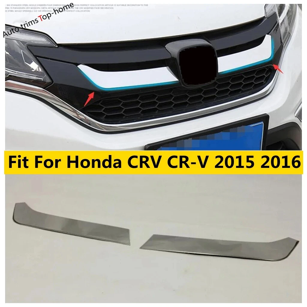 

Stainless Steel Front Grille Racing Grill Decoration Frame Cover Trim Fit For Honda CRV CR-V 2015 2016 Auto Accessories