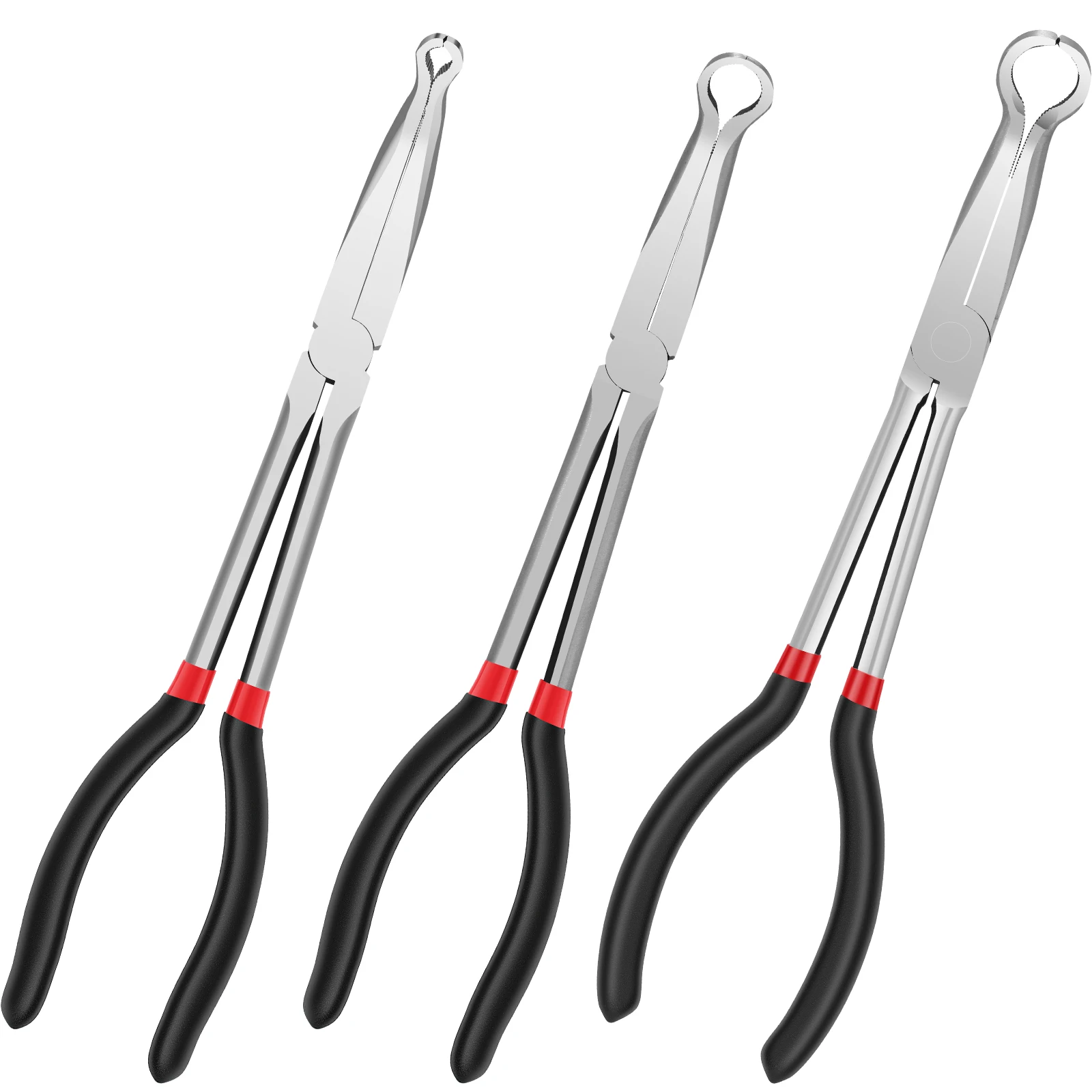 

3pcs O type clamp soft tube pliers carbon steel spark plug disassembly pliers electrical disconnect pliers