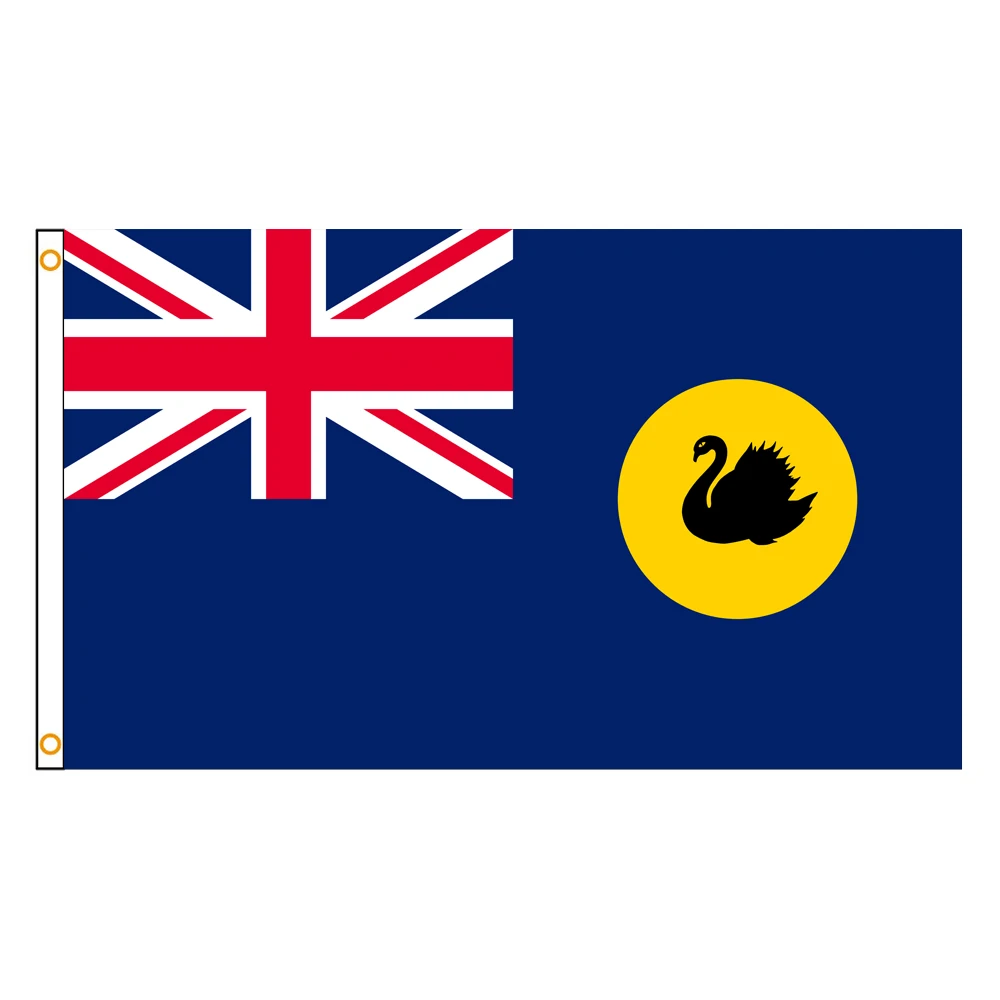 3x5 Ft Western Australia WA Flag Vivid Color and Fade proof State Flags of Australia Polyester with Brass Grommets 3 X 5 Ft