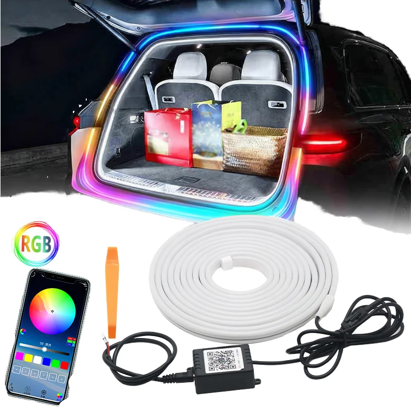Paket Lampu LED Neon RGB Symph - Car Interior Neon Light Usb ulasan dan harga