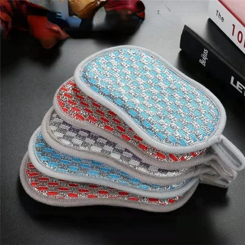 Dishwashing Sponge Dishwashing Cloth Kitchen Cleaning Brush Pot Brush  Wipe Double-sided Magic Wipe Wholesale Cleaning Tools