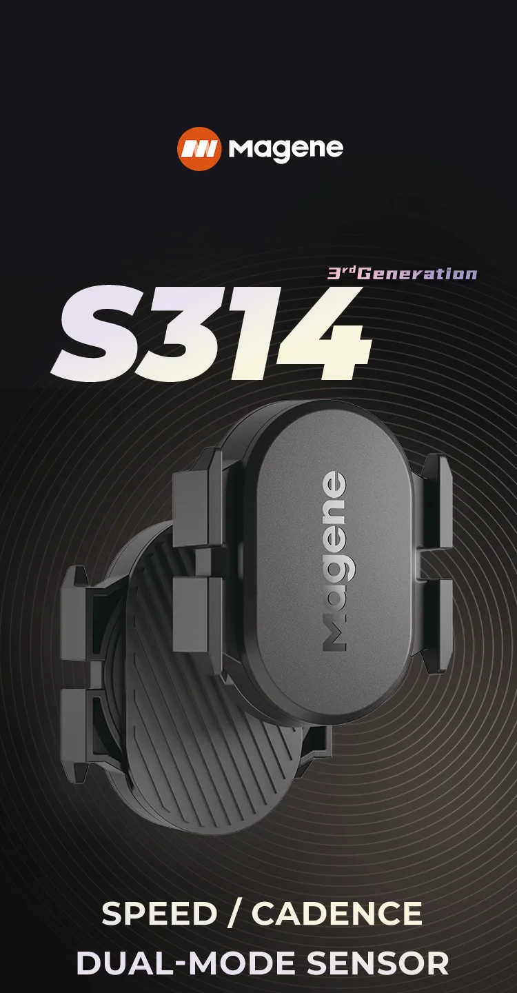 Magene Geschwindigkeit Trittfrequenzsensor Dual Mode Radfahren Tachometer S314 Fahrradcomputer Outdoor Rennrad Zubehör Kompatibel Trannin – Detail 2