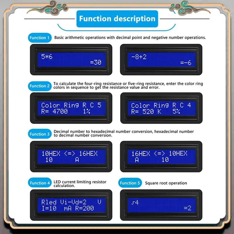 LCD1062 Calculator Electronic Production DIY Kit For College High School STEM Learn Soldering Assembly Practice Easy To Use