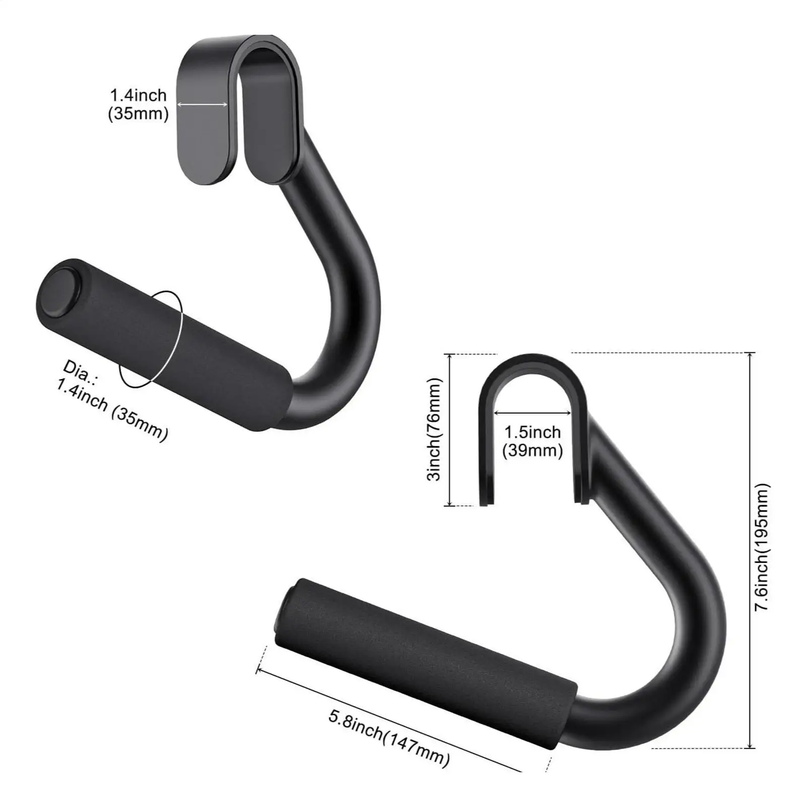 1 زوج اللياقة البدنية مقبض متعدد الوظائف هوك قبضة سحب ما يصل Deadlift قوة التدريب مقبض المنزل رياضة التجديف كابل آلة قبضة