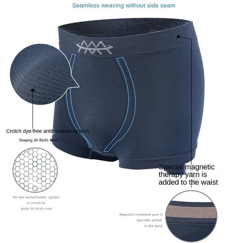 Cuecas masculinas sem costura respirável meados da cintura traceless alta elástica masculina cueca de náilon boxers confortáveis