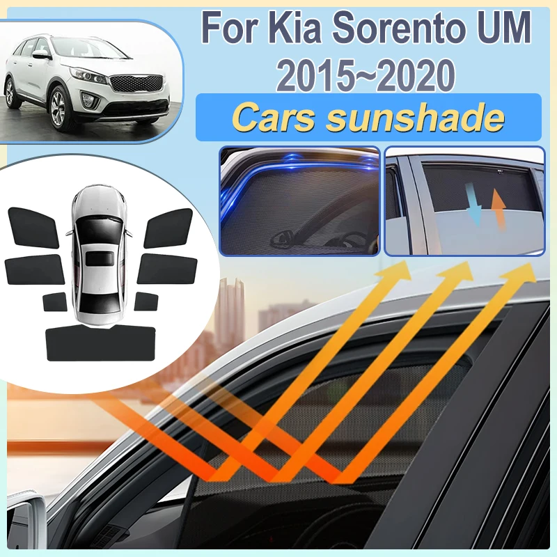 

For Kia Sorento UM 2017 2015-2020 MK3 Car Window Sun Shades Protectors Winscreen Folding Sun Visor Covers Protection Accessories