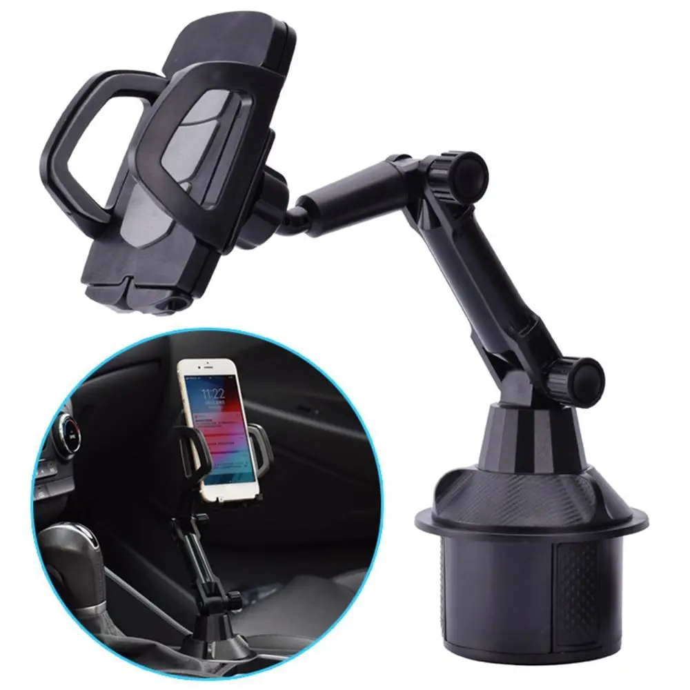 Upgraded Version Car Cup Phone Holder Height Adjustable 360° Rotatable Car Cup Cellphone Stand with Expandable Base Universal