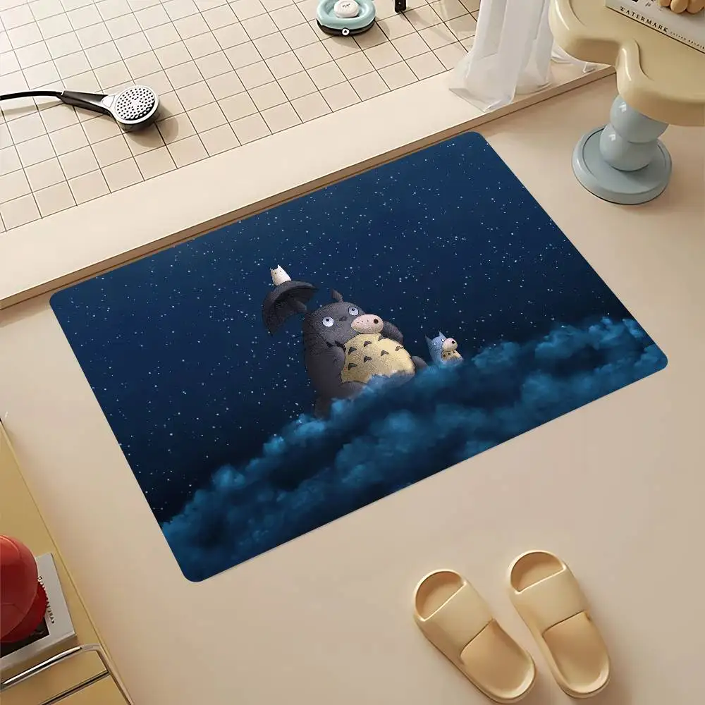 سجادة غرفة T-Tonari No T-Totoro أرخص مضادة للانزلاق لغرفة المعيشة الحديثة وشرفة مطبوعة سجادة ترحيب