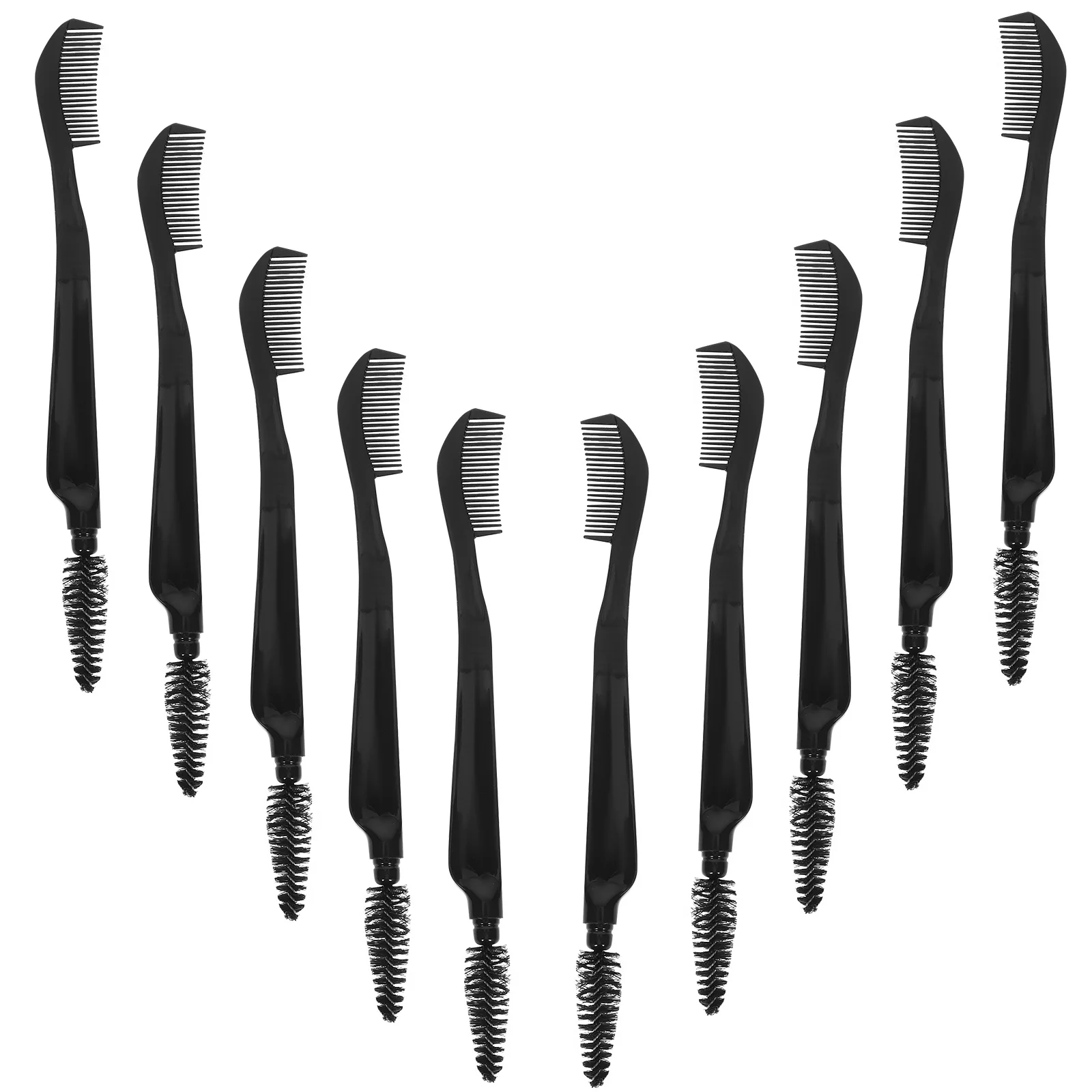 

10Pcs 2-in-1 Eyebrow Brush Eyelash Comb Dual End Lash Separator Makeup Tool Portable for Daily Travel 2-in-1 Eyebrow Brush