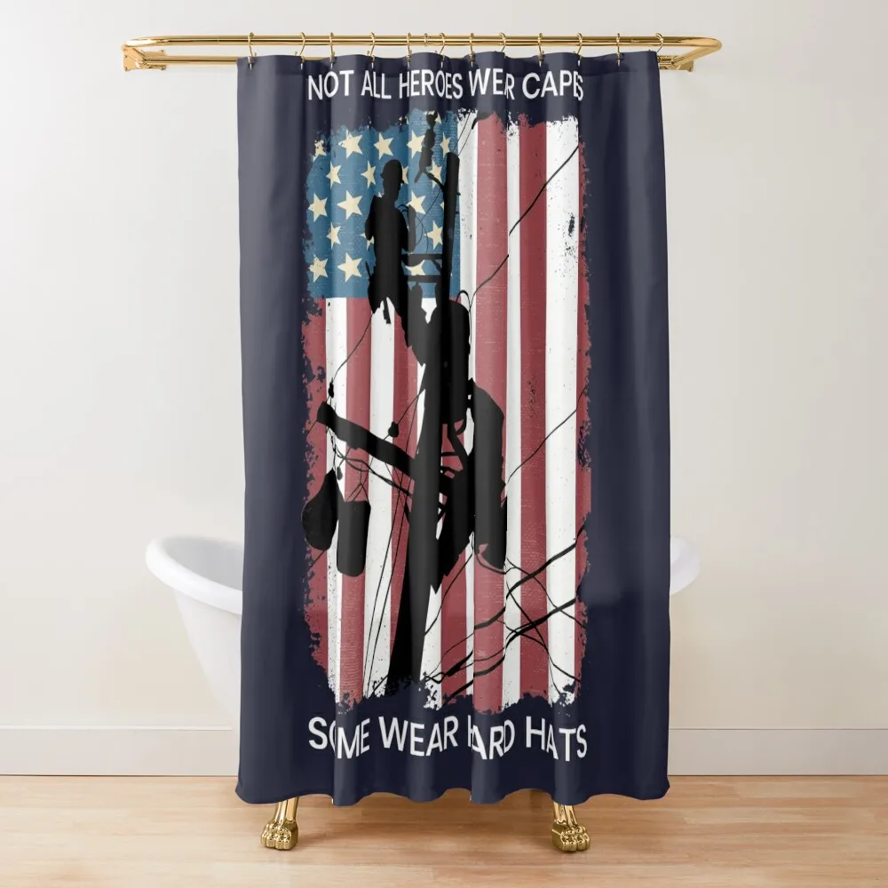 

Lineman on the Field Shower Curtain Waterproof Shower Shower Waterproof Cover Curtain