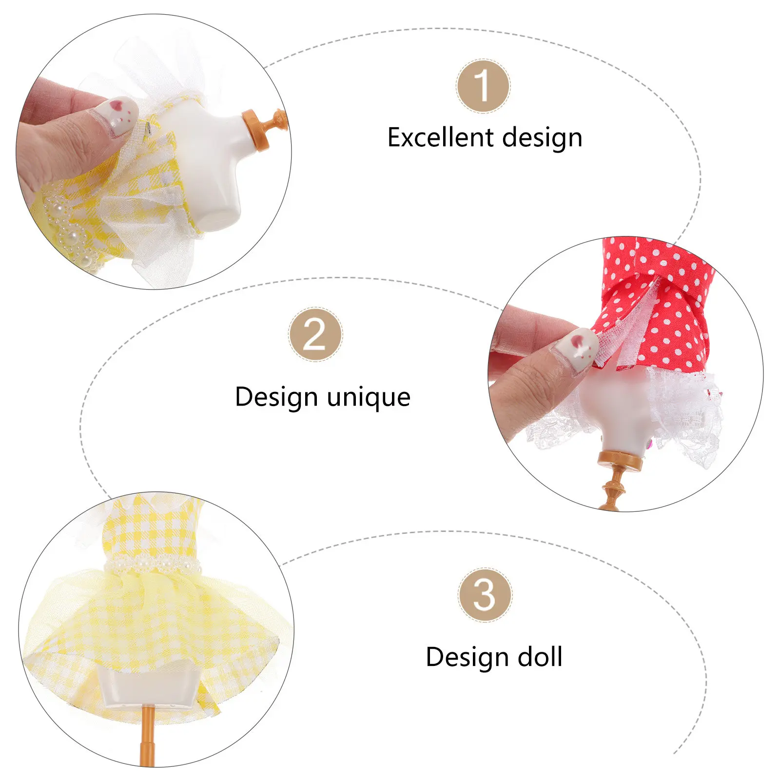 1Set Kids Fashion Design Clothing Kit Hands-on Activity Set for Girls 6-12 Years Old Birthday Christmas Party Dress Design