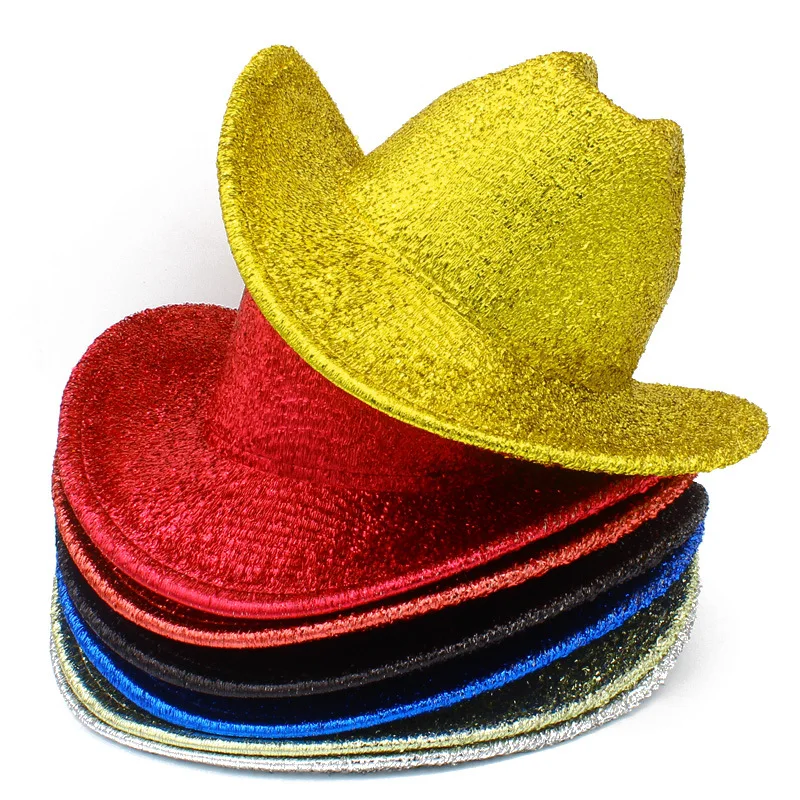 Party cool jazz hat sequin boys and girls show prom hat personality cowboy hats for women  sombrero hombre bones masculinos