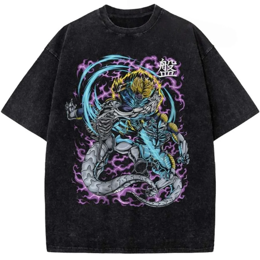 2026 Summer Dragon Ball Master Roshi Vintage Washed Cotton T Shirt Unisex Casual Anime Print Tee for Men Women New Y2k