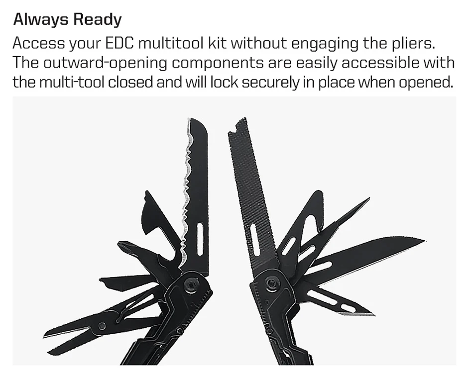 SOG PowerPint 18-in-1 Mini-Multitool mit Zange Taschenmesser Faltbares Multifunktionales Handwerkzeug EDC Überlebens- und Campingzubehör – Detail 6