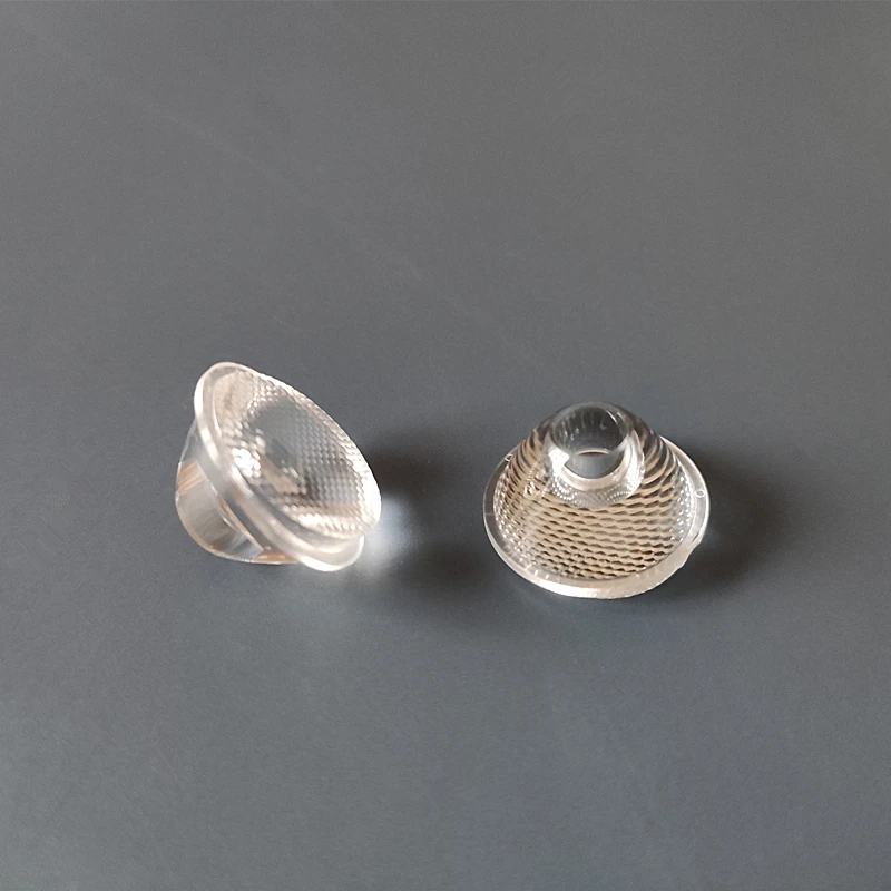 #LEH-20 High quality Led Optical Lens, Diagonal Bead lens, Size 20X13mm, 30 degree Bead Surface, PMMA materials