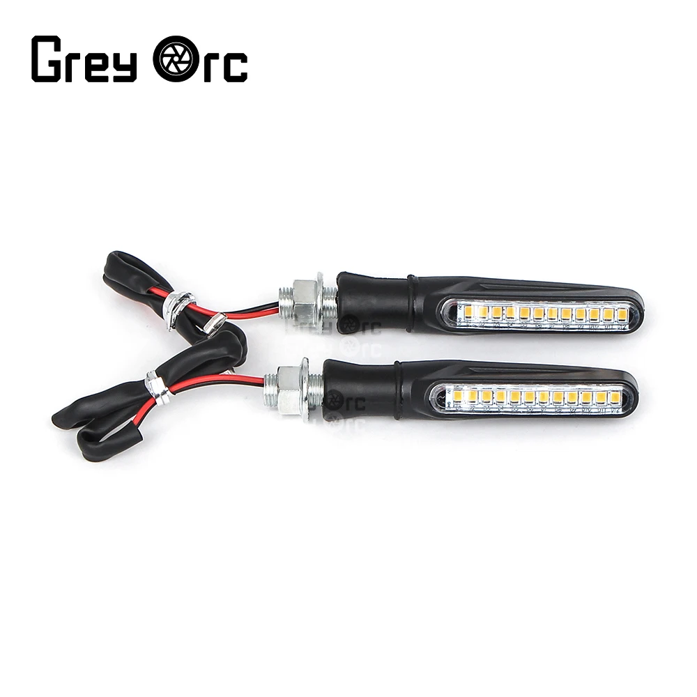 

2Pcs Turn Signals Lights Motorcycle Universal Built Relay 12V Flasher LED Flowing Flicker Blinker Moto Indicator Bolt Turn Lamp