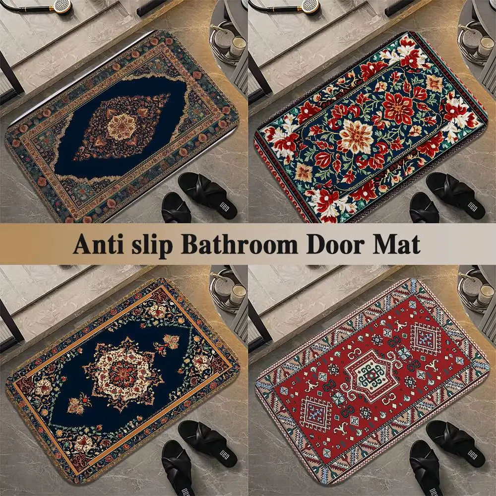 

Bohemian Pattern Floor Mat Printed Large Carpets Living Room And Bedroom Carpets Bathroom Anti Slip Door MATS Small Carpets