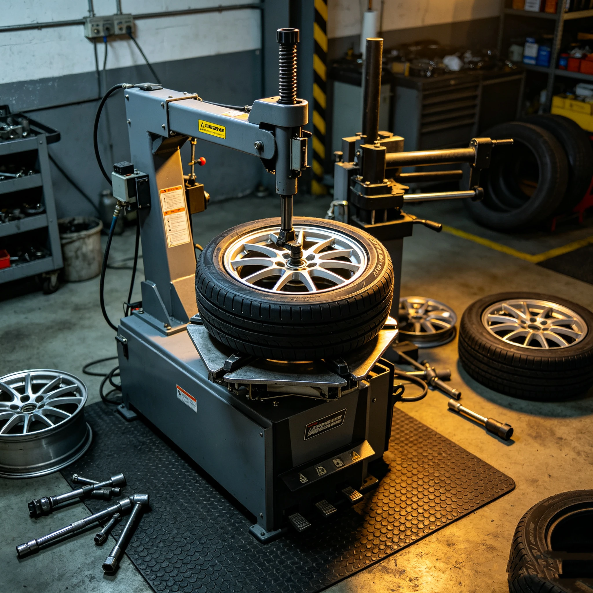 Durable Semi Auto Tire Changer Heavy Steel Body Car SUV Vacuum Tyre Changing Machine for Long Time Use