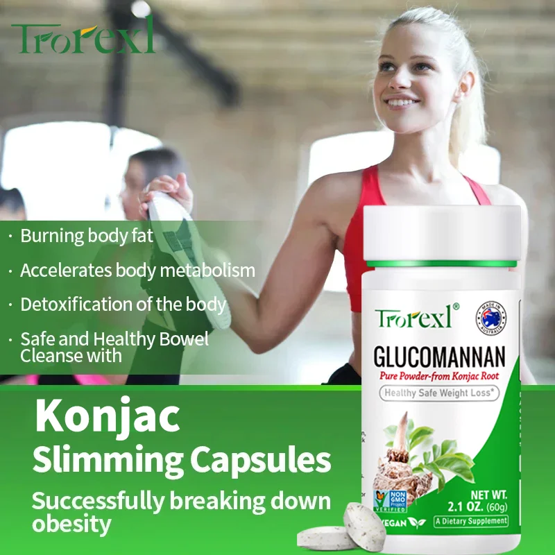 100 tablets Glucomannan (Amorphophallus konjac) Supplements, Supports Healthy Weight Management