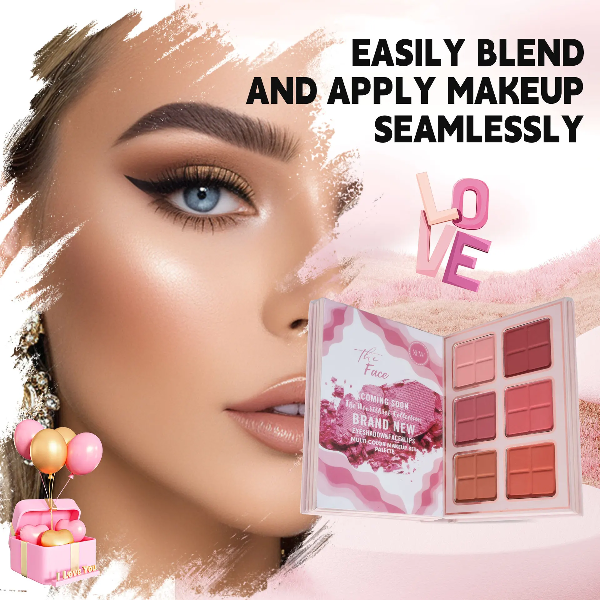 78色オールインワンメイクアップパレットセット、5層ブックデザイン、マットシマーアイシャドウ、チーク、コントゥア、ハイライター化粧品