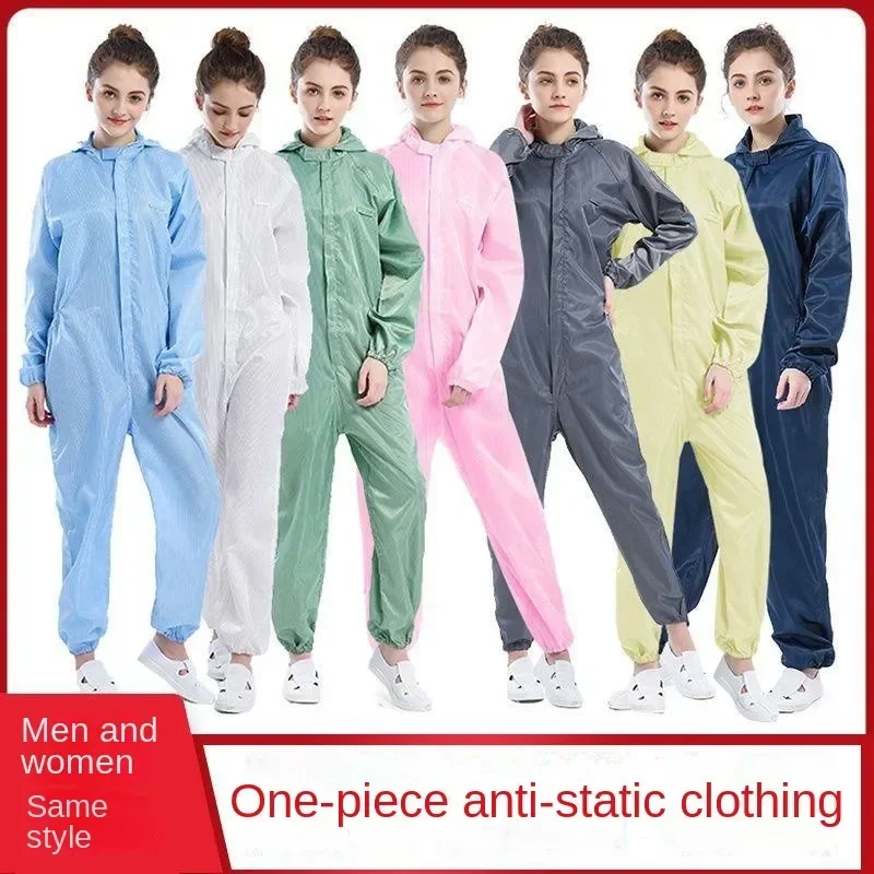 

DurableAnti Static Integrated Dust-free Suit Breathable And Dustproof Workshop Clean Suit Purification Suit Hood Spray Coat